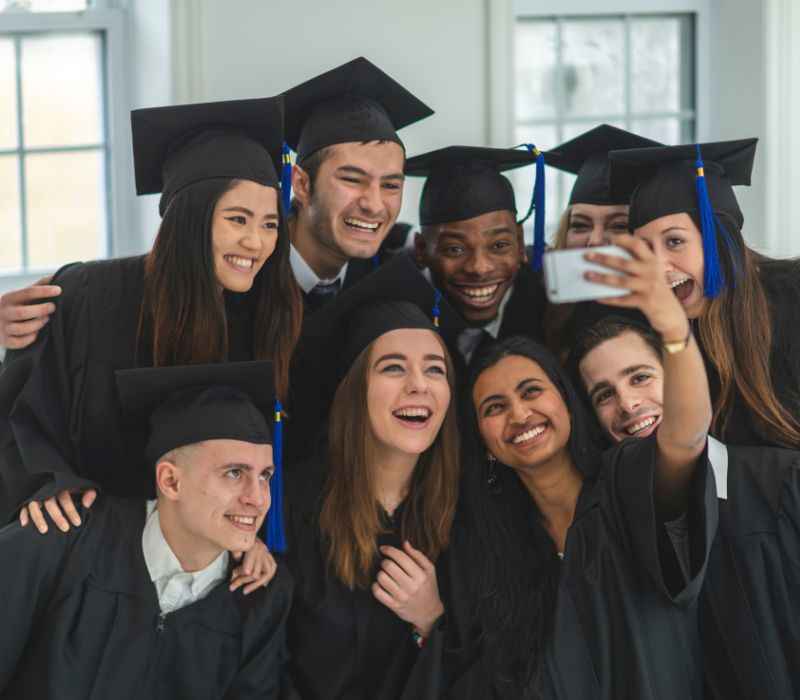Graduates celebrating